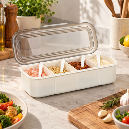 4-Compartment Seasoning Container Set